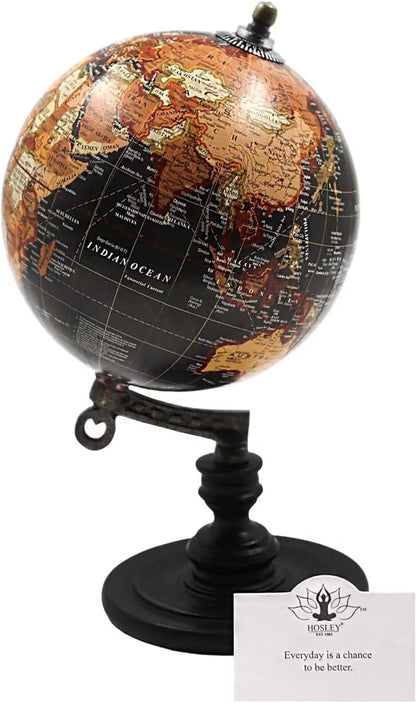 10-Inch Decorative Globe on Wooden Stand