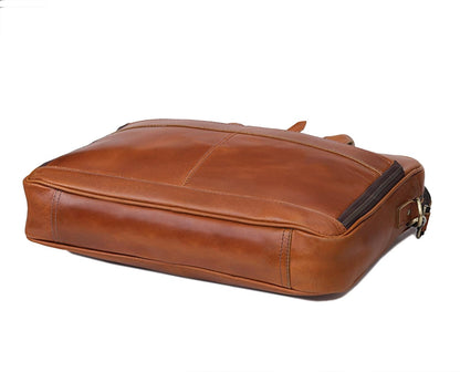 Leather Briefcase Bag for Men Leather Laptop Bags for Men and Women Travel Messenger Bag