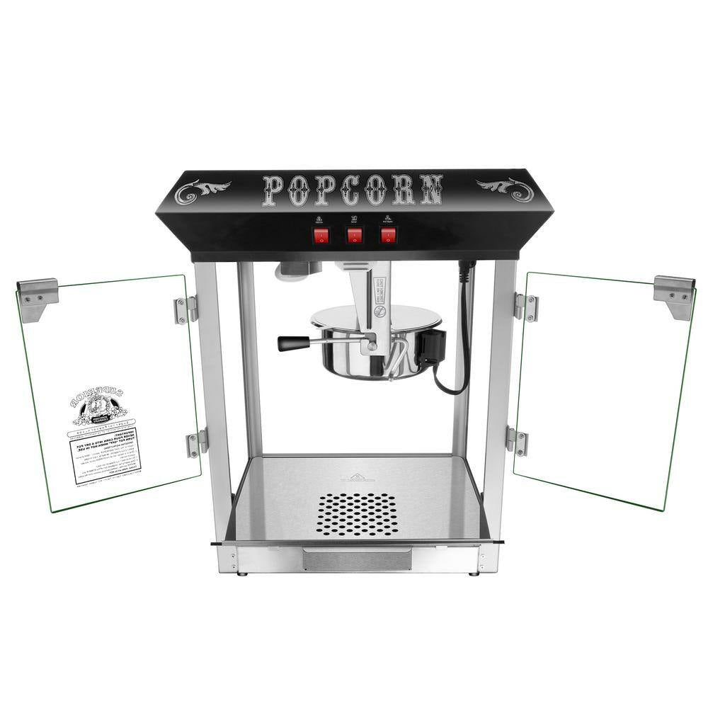 Hot and Fresh 8 Oz. Black Countertop Popcorn Machine