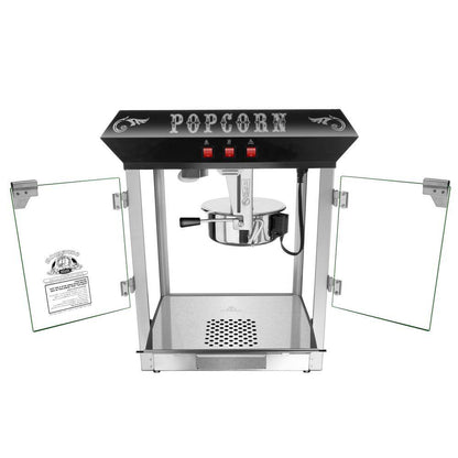 Hot and Fresh 8 Oz. Black Countertop Popcorn Machine