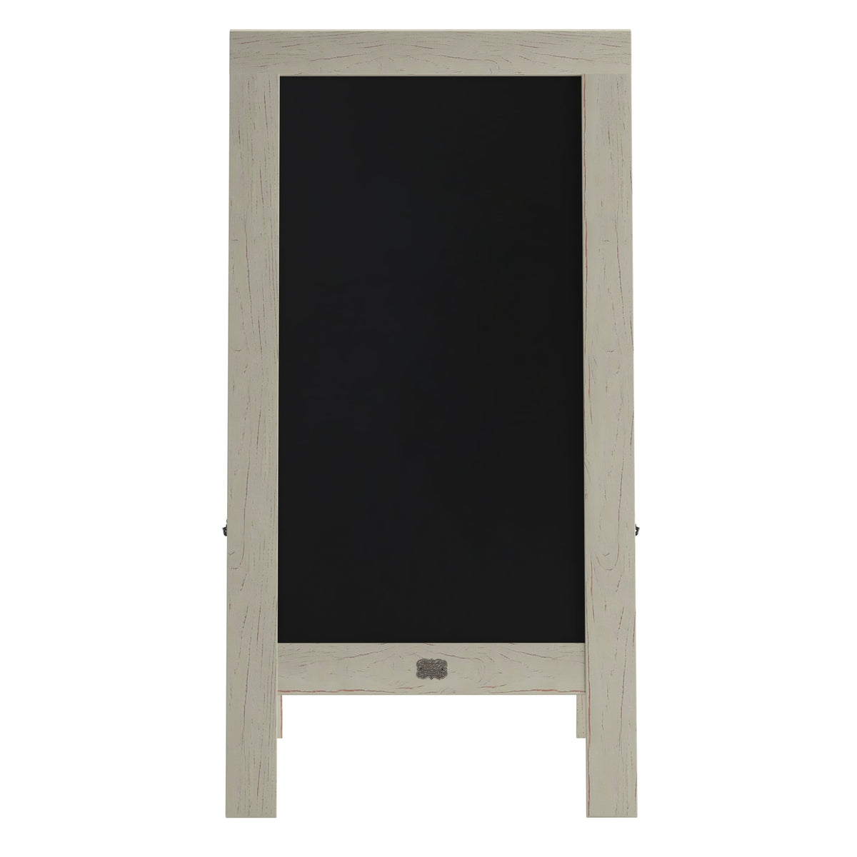 Canterbury Collection 20" X 40" Solid White Rustic Magnetic A-Frame Chalkboard