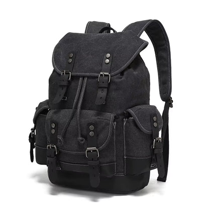 Vintage Canvas Backpacks for Men Laptop Daypacks Waterproof Rucksacks Large Waxed Mountaineering Travel Pack Vintage Backpack
