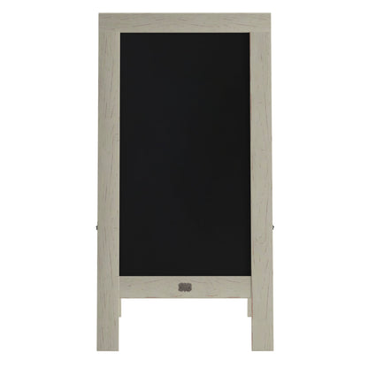 Canterbury Collection 20" X 40" Solid White Rustic Magnetic A-Frame Chalkboard