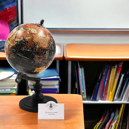 10-Inch Decorative Globe on Wooden Stand